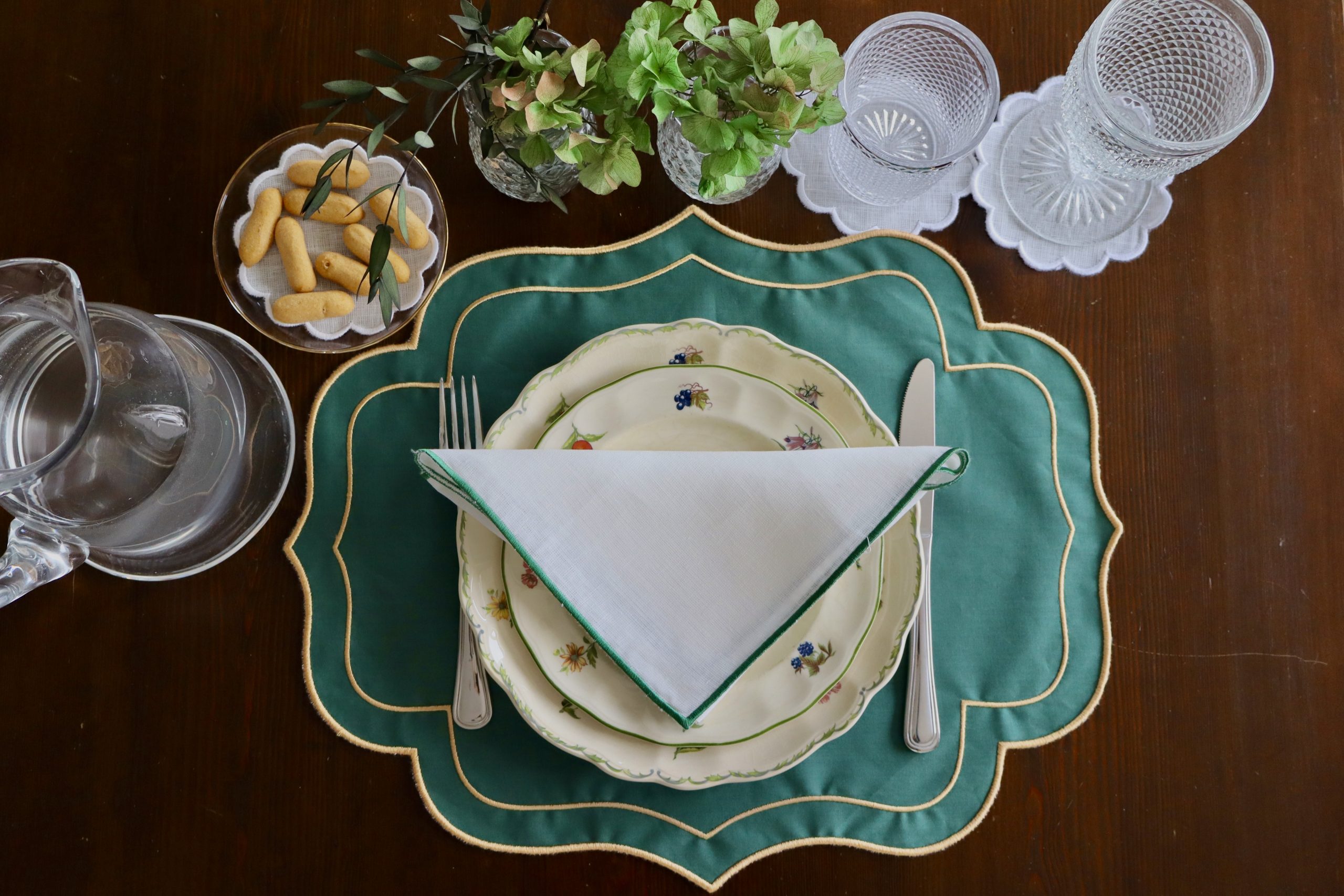 Servilleta lino con festón
